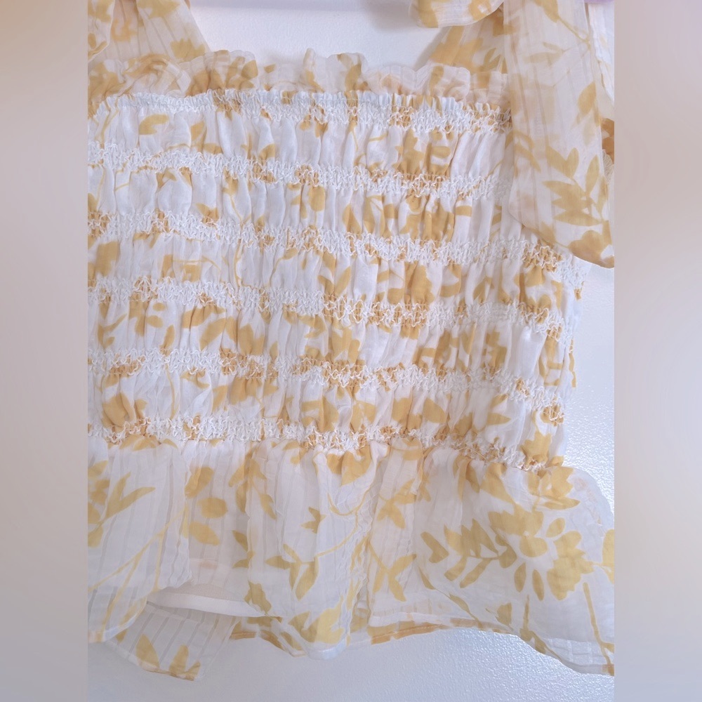 En Saison Audrey Smocked Tie Strap Top - Picture 4 of 4